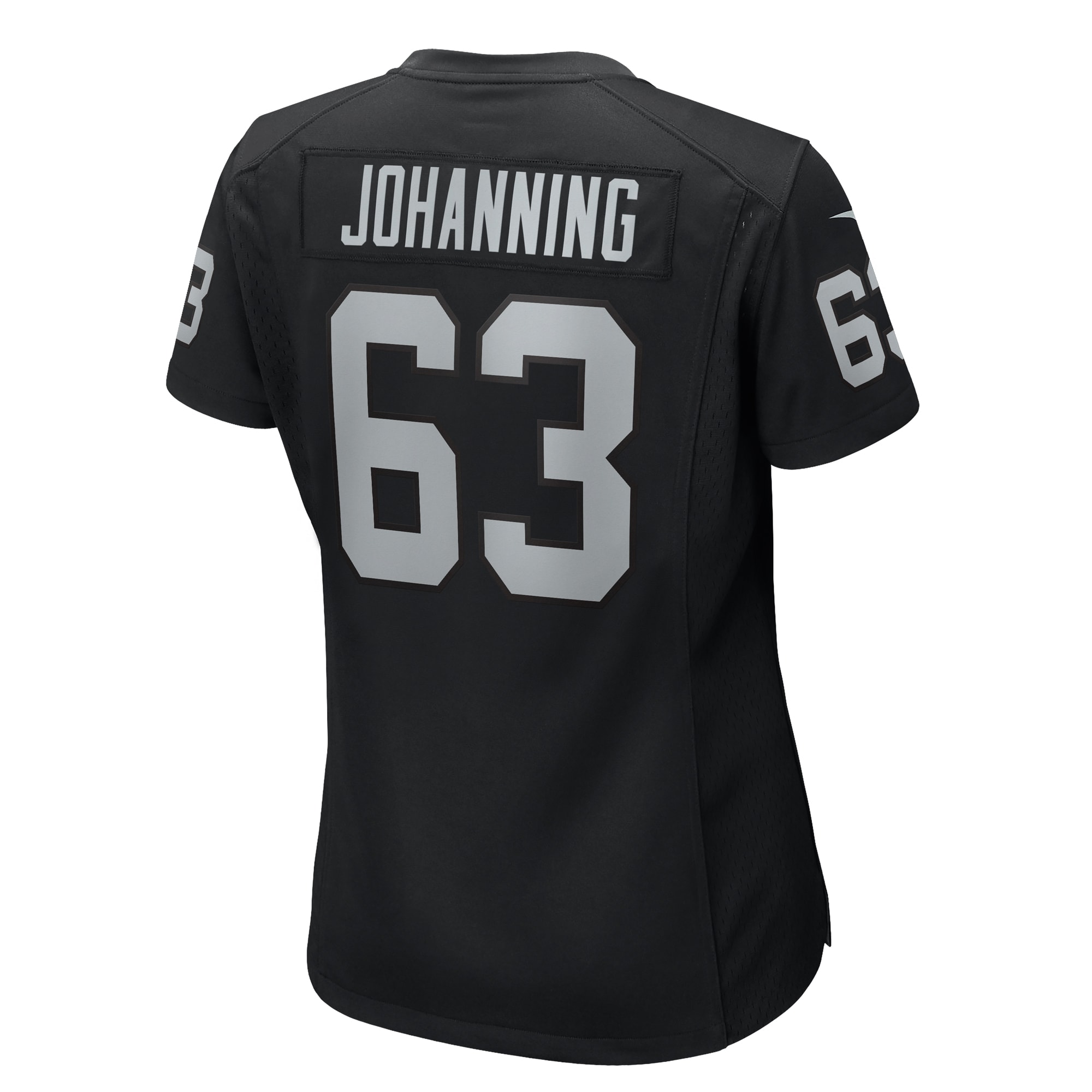 Las Vegas Raiders Jake Johanning Black Game NFL Jersey Women's