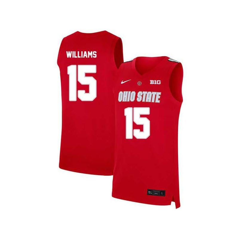 15 Kam Williams Red Elite Ohio State Buckeyes NCAA Jersey Men's