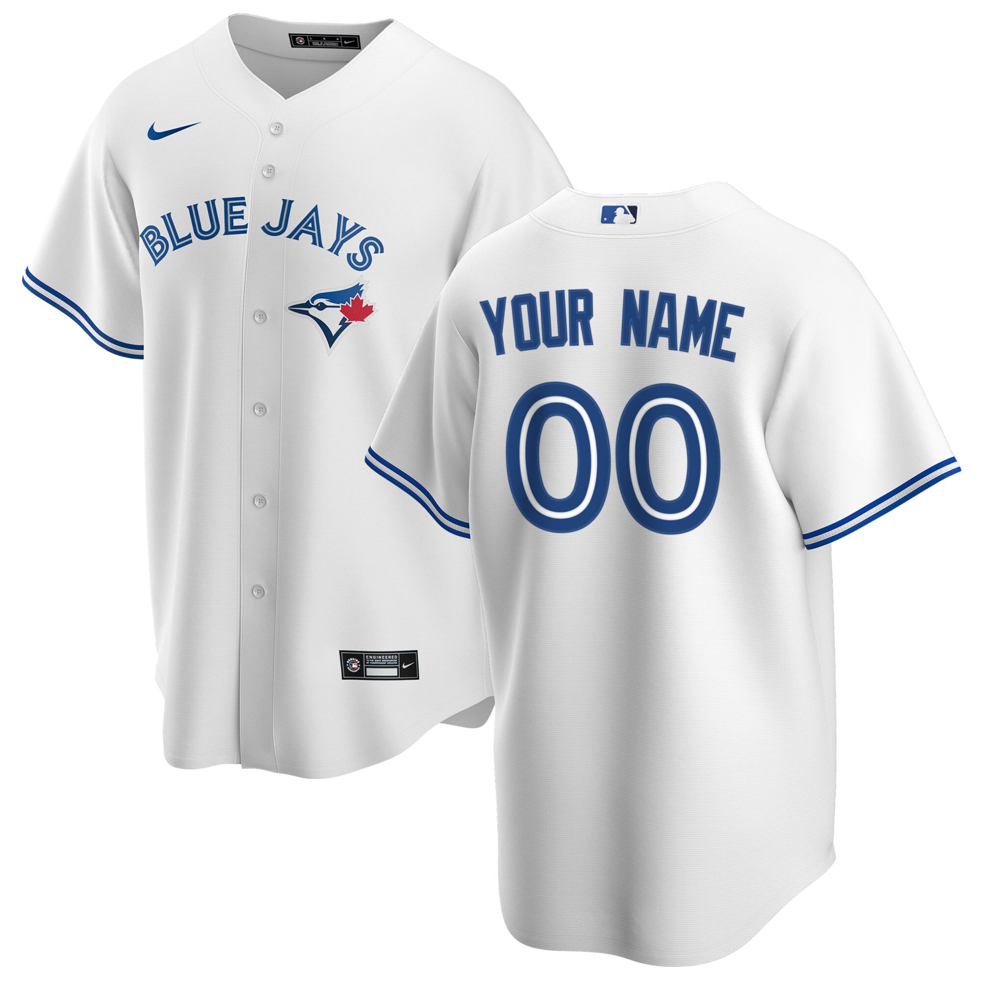 Toronto Blue Jays White Home Custom MLB Jersey Men's