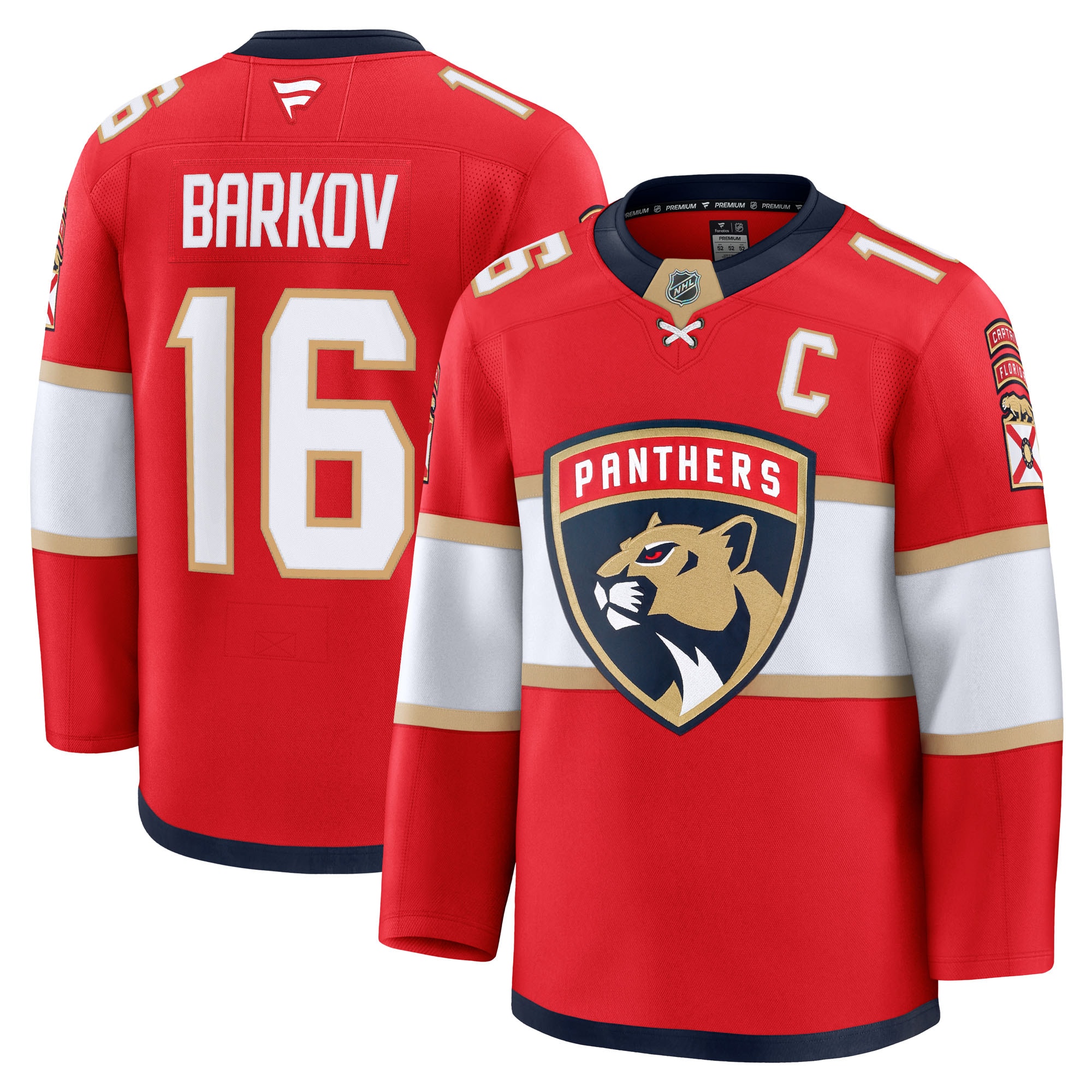Florida Panthers Aleksander Barkov Red Home Premium NHL Jersey Men's