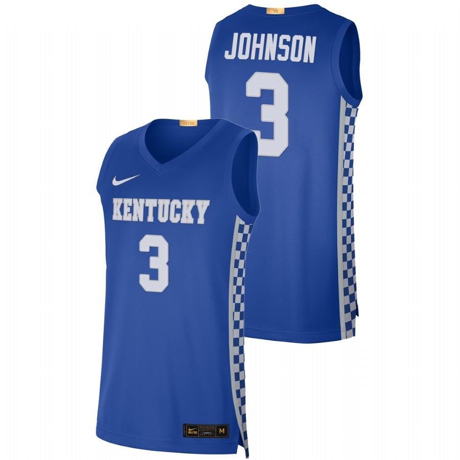 Keldon Johnson 3 Kentucky Wildcats Blue College Away NCAA Jersey Men's