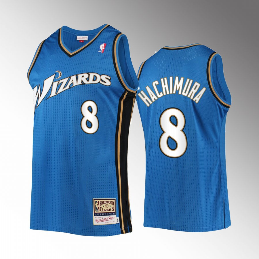Washington Wizards Rui Hachimura 8 Blue Hardwood Classics NBA Jersey Men's