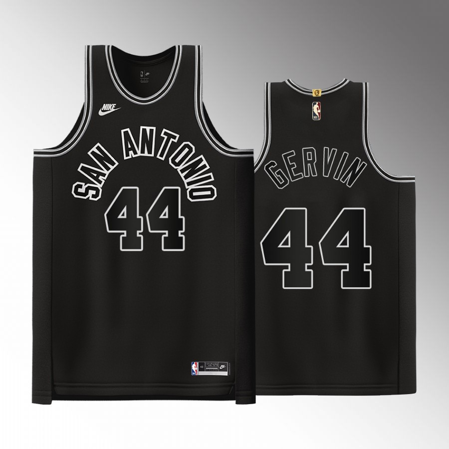 George Gervin 44 San Antonio Spurs Classic 50 Years Classic Edition Black NBA Jersey Men's