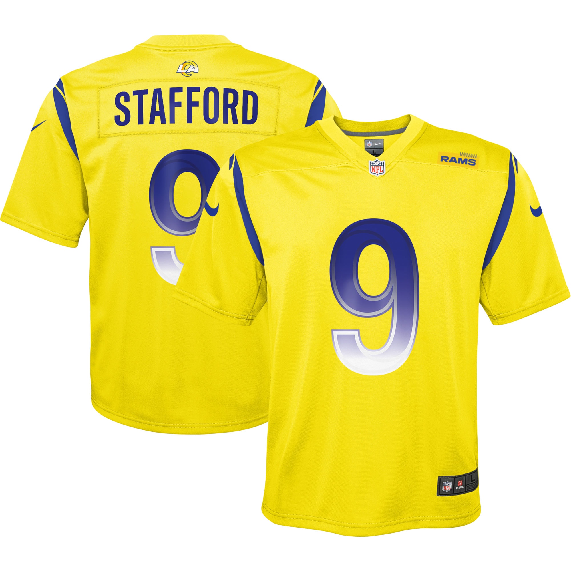 Los Angeles Rams Matthew Stafford Gold Inverted Game NFL Jersey Youth