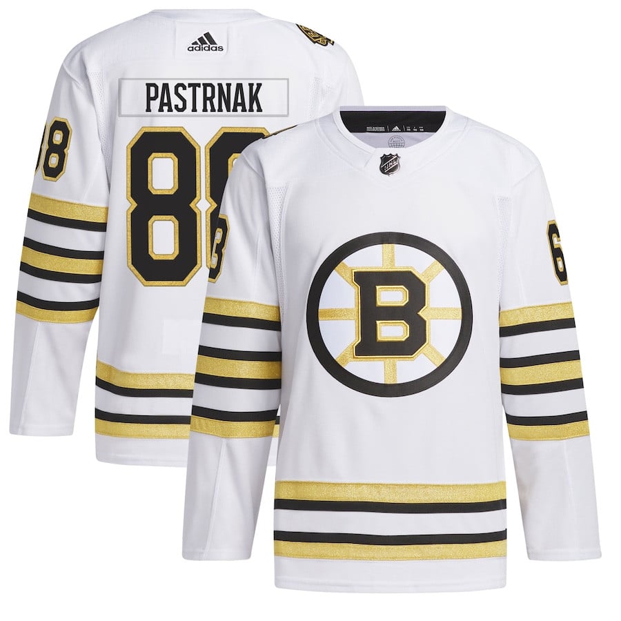 David Pastrnak 88 Boston Bruins Primegreen White NHL Jersey Men's