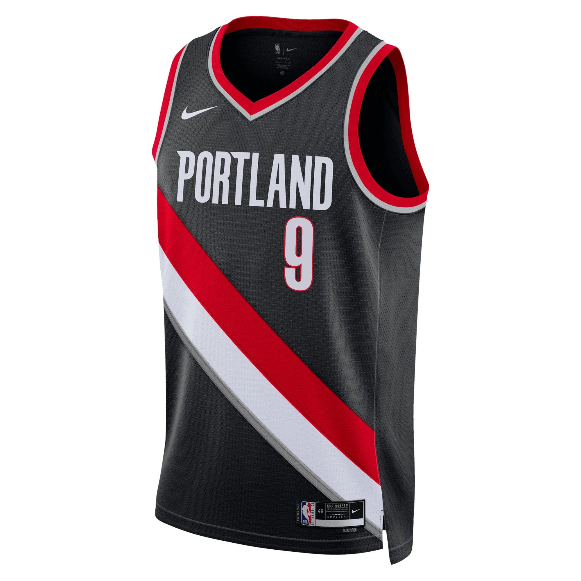 Portland Trail Blazers Icon Edition Swingman Black Jerami Gran Unisex NBA Jersey Unisex