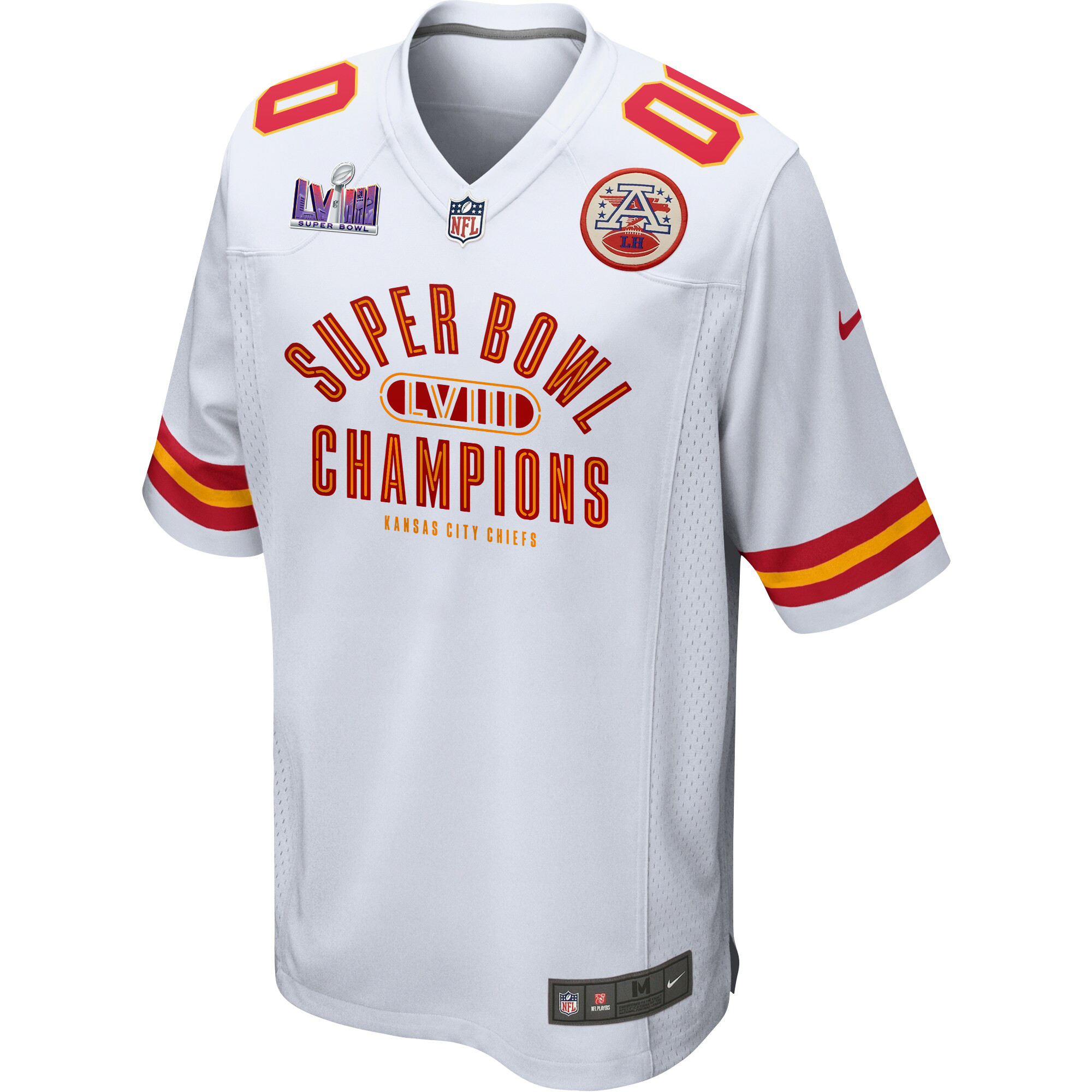 Kansas City Chiefs Super Bowl LVIII Champions Under The Lights Game Custom White NFL Jersey Men's