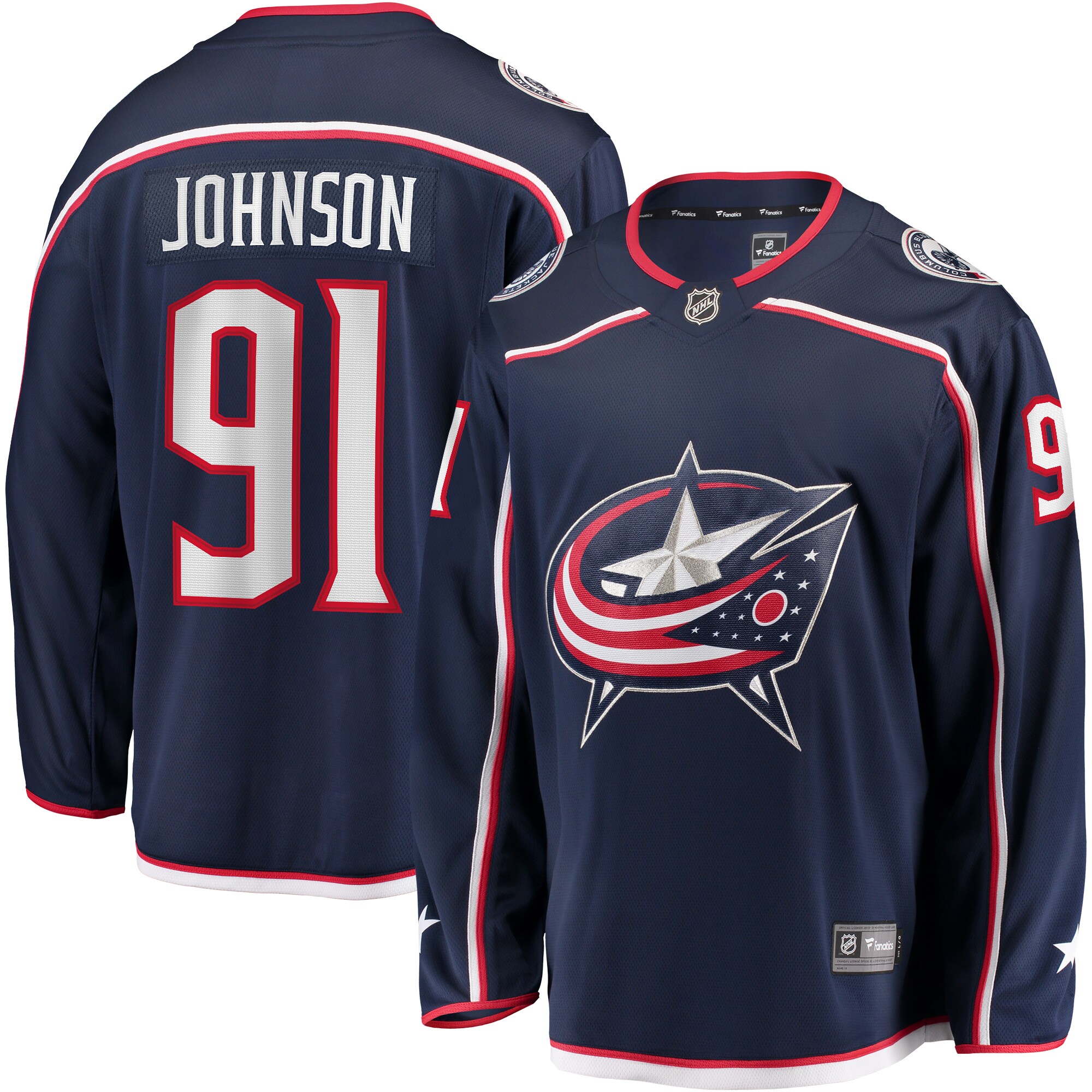 Columbus Blue Jackets Kent Johnson Navy Home Breakaway NHL Jersey Men's