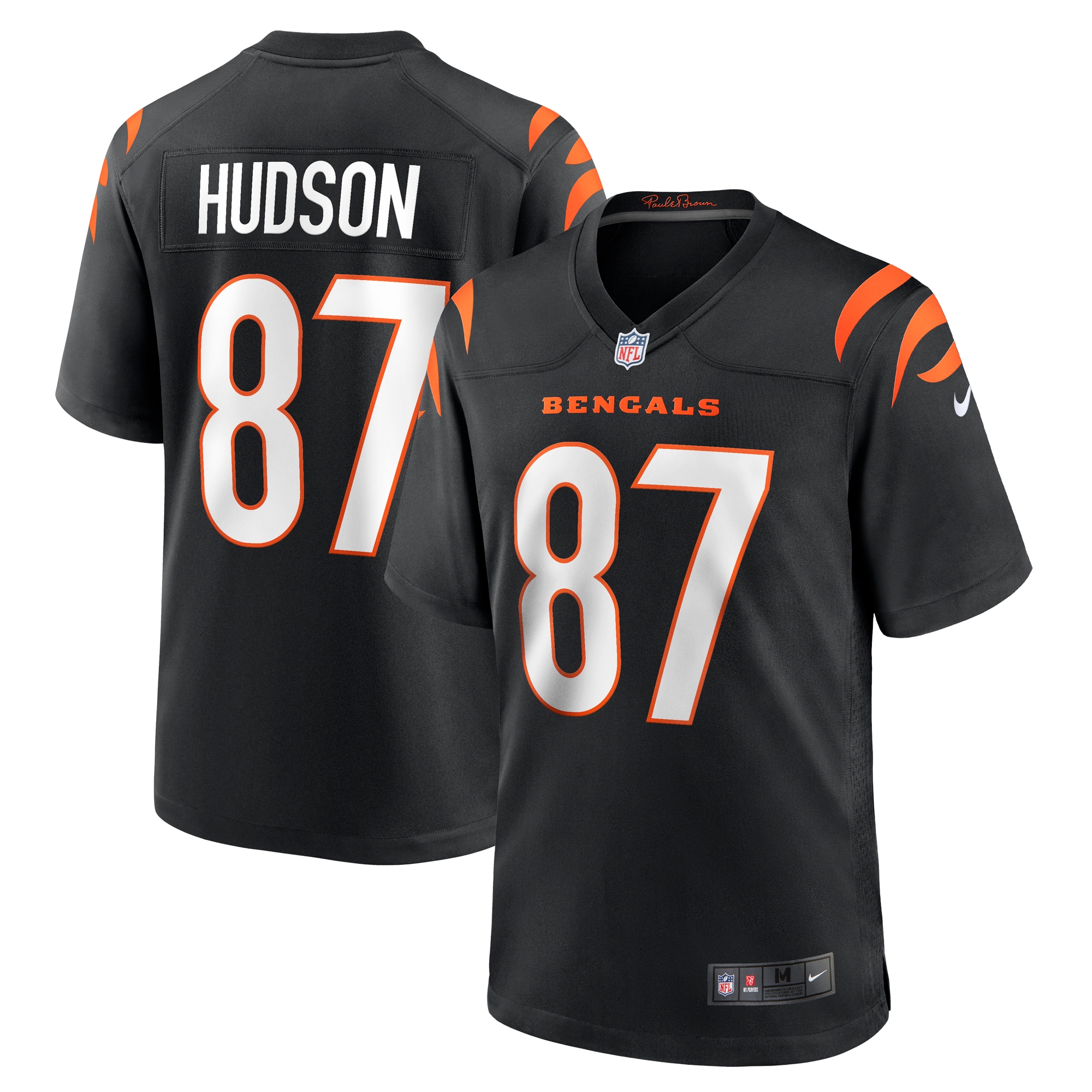 Cincinnati Bengals Tanner Hudson Black Home Game Player NFL Jersey Men's