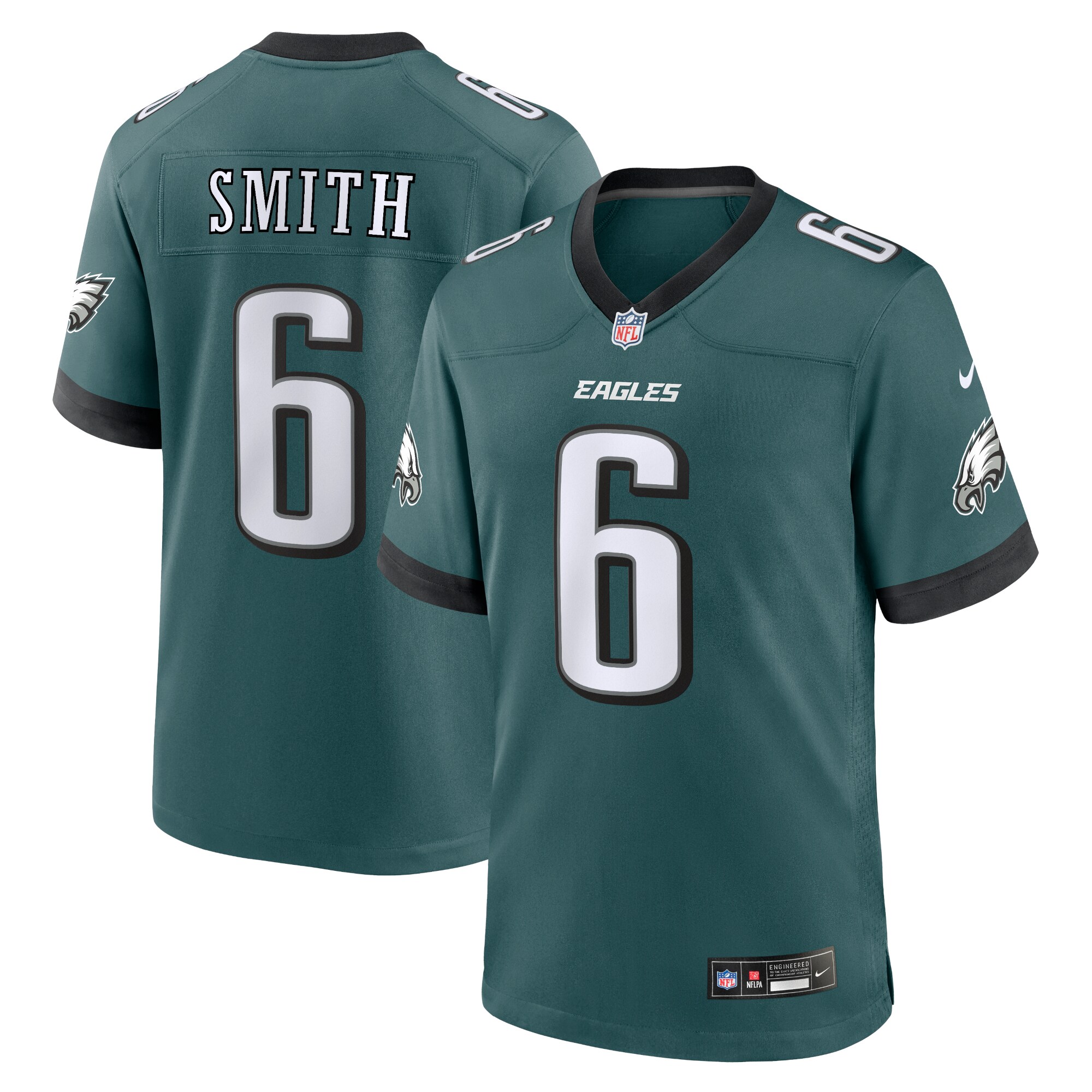 Philadelphia Eagles DeVonta Smith Midnight Green Team Game NFL Jersey Men's