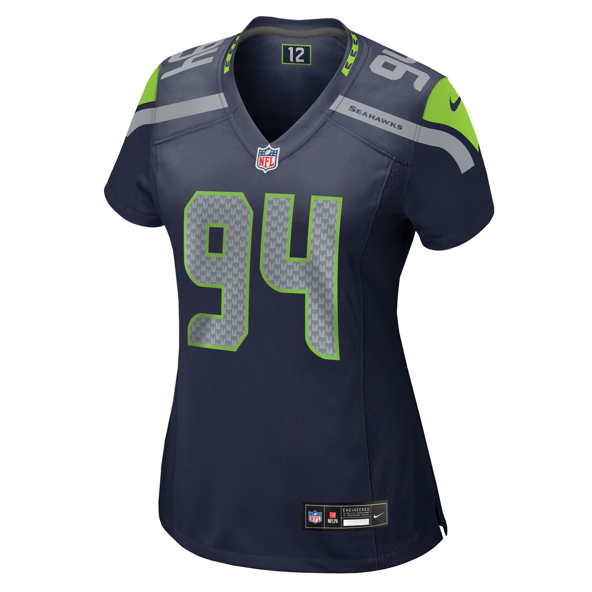 Seattle Seahawks Mike Morris College Navy Team Game NFL Jersey Women's