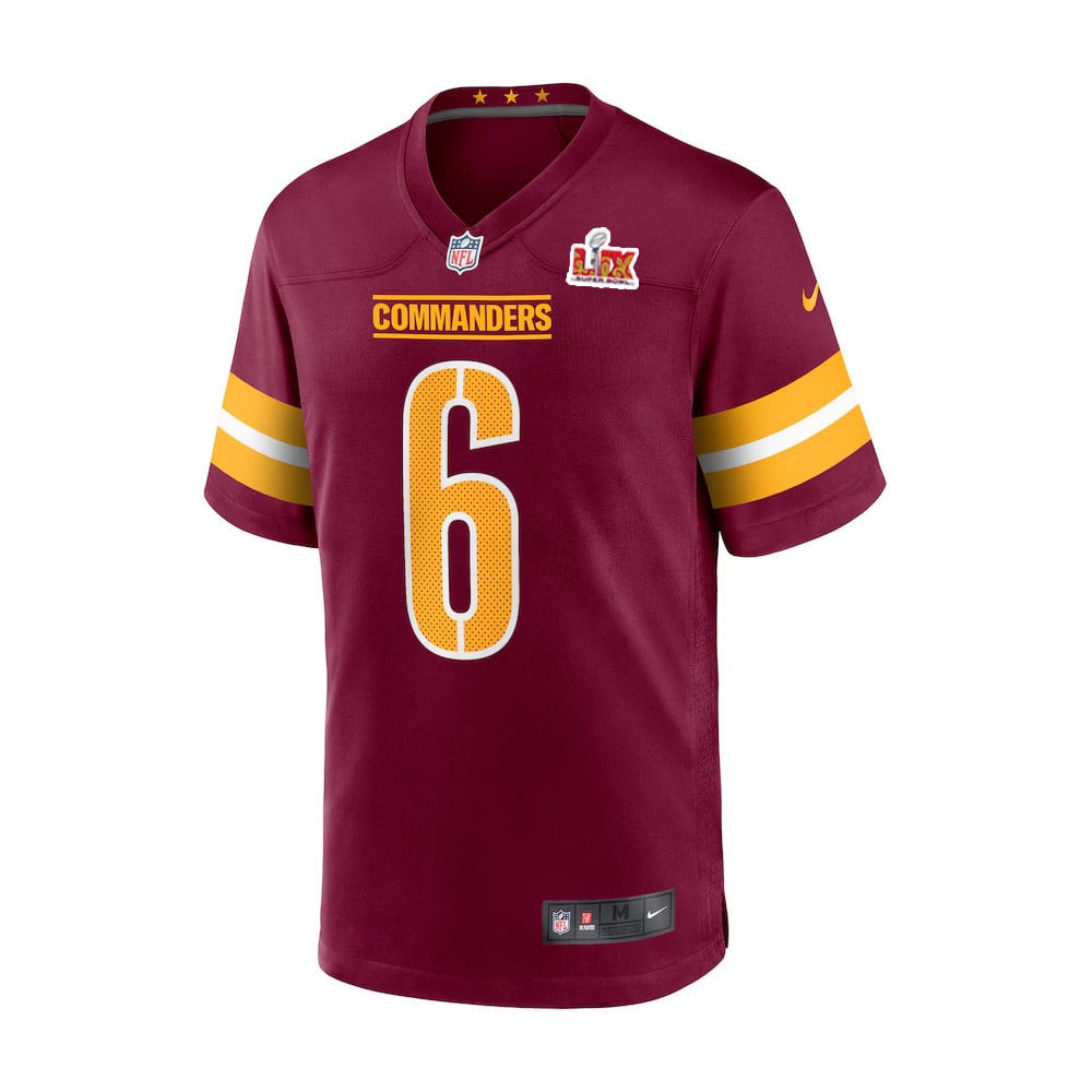 Dante Fowler Jr. #6 Washington Commanders Super Bowl LIX Burgundy NFL Jersey Youth