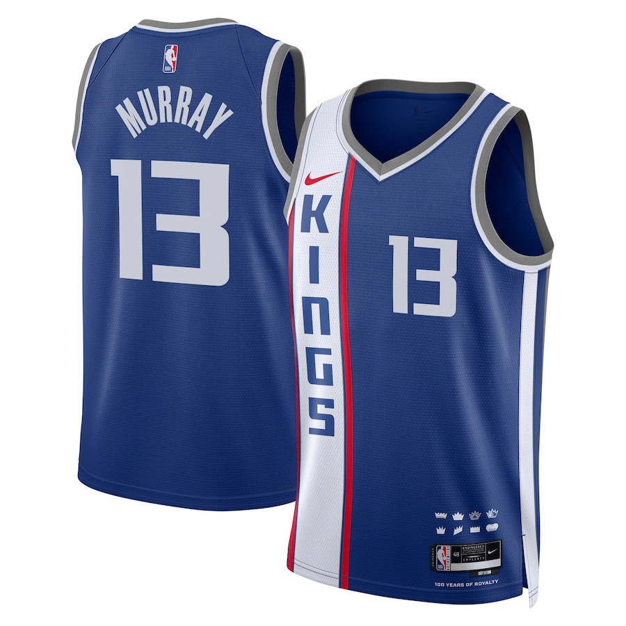Keegan Murray 13 Sacremento Kings 2023/24 City Edition Swingman Blue NBA Jersey Men's