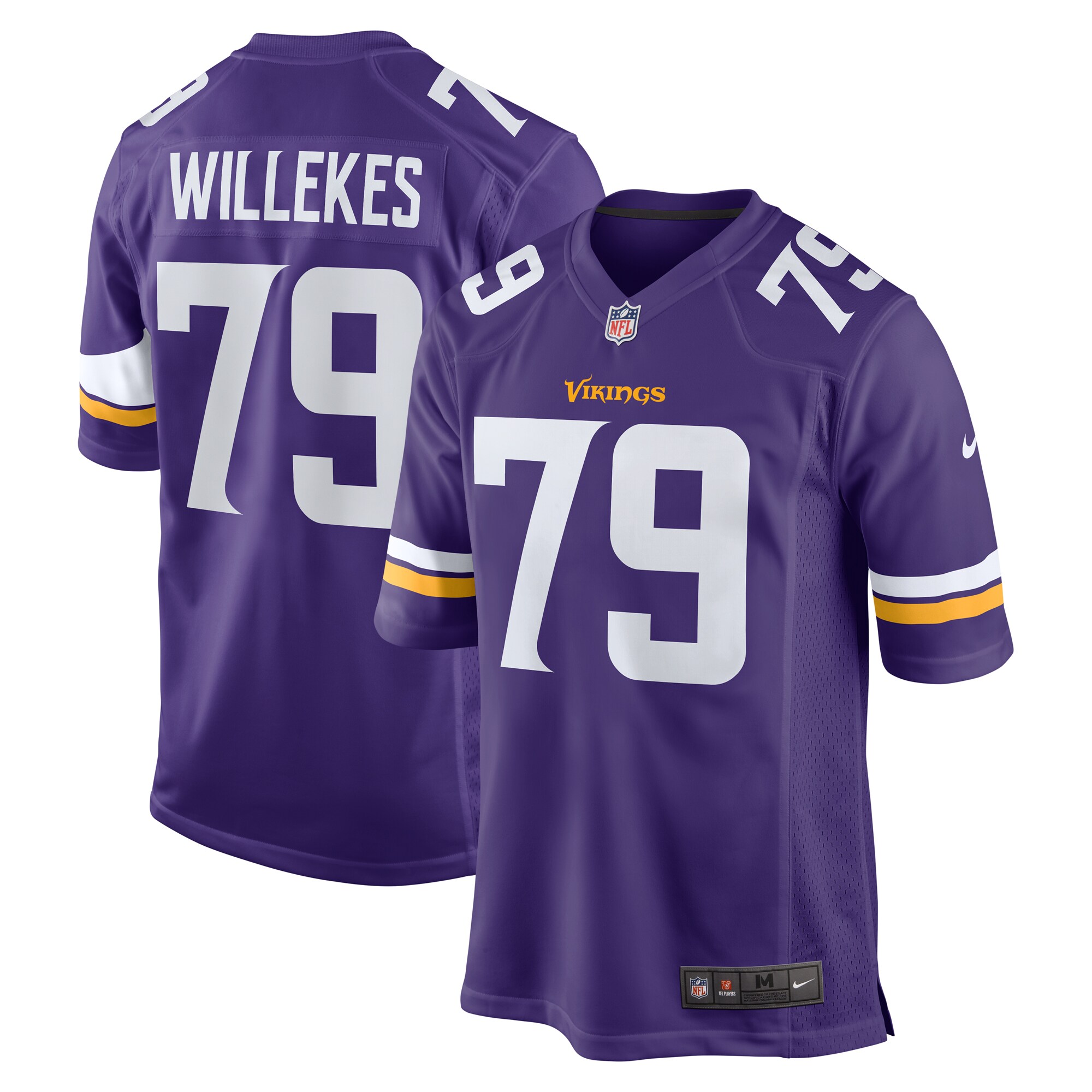 Minnesota Vikings Kenny Willekes Purple Game NFL Jersey Men's