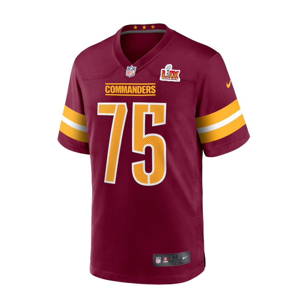 Chris Paul #75 Washington Commanders Super Bowl LIX Burgundy NFL Jersey Youth