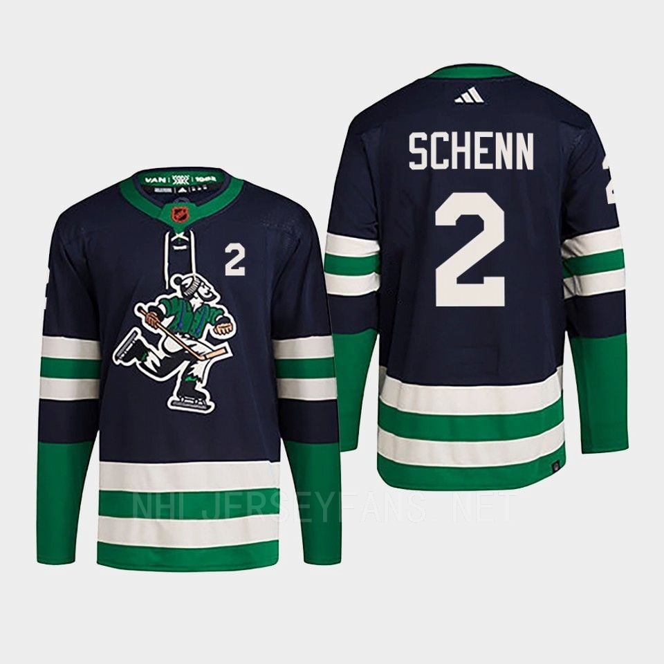 Luke Schenn 2 Reverse Retro 2.0 2022 Vancouver Canucks Navy Primegreen NHL Jersey Men's