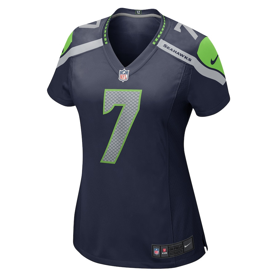 Geno Smith 7 Seattle Seahawks Navy NFL Jersey Women's