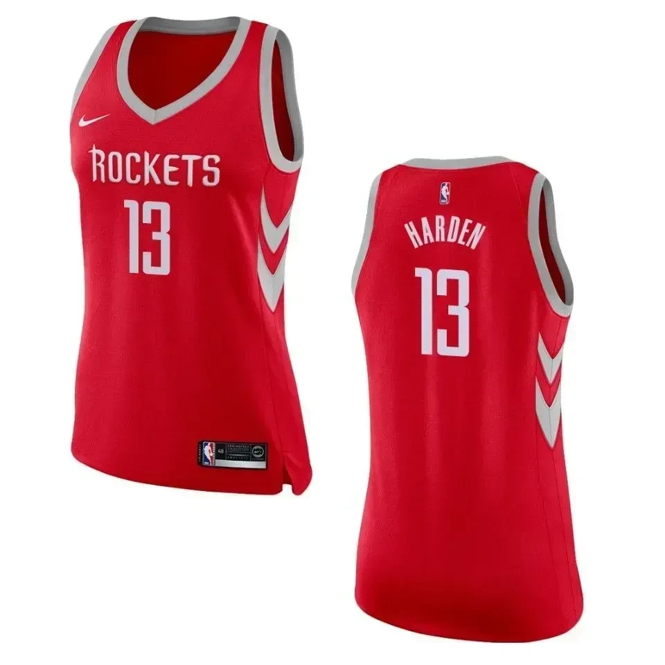 Houston Rockets 13 James Harden Icon Swingman Red NBA Jersey Women's