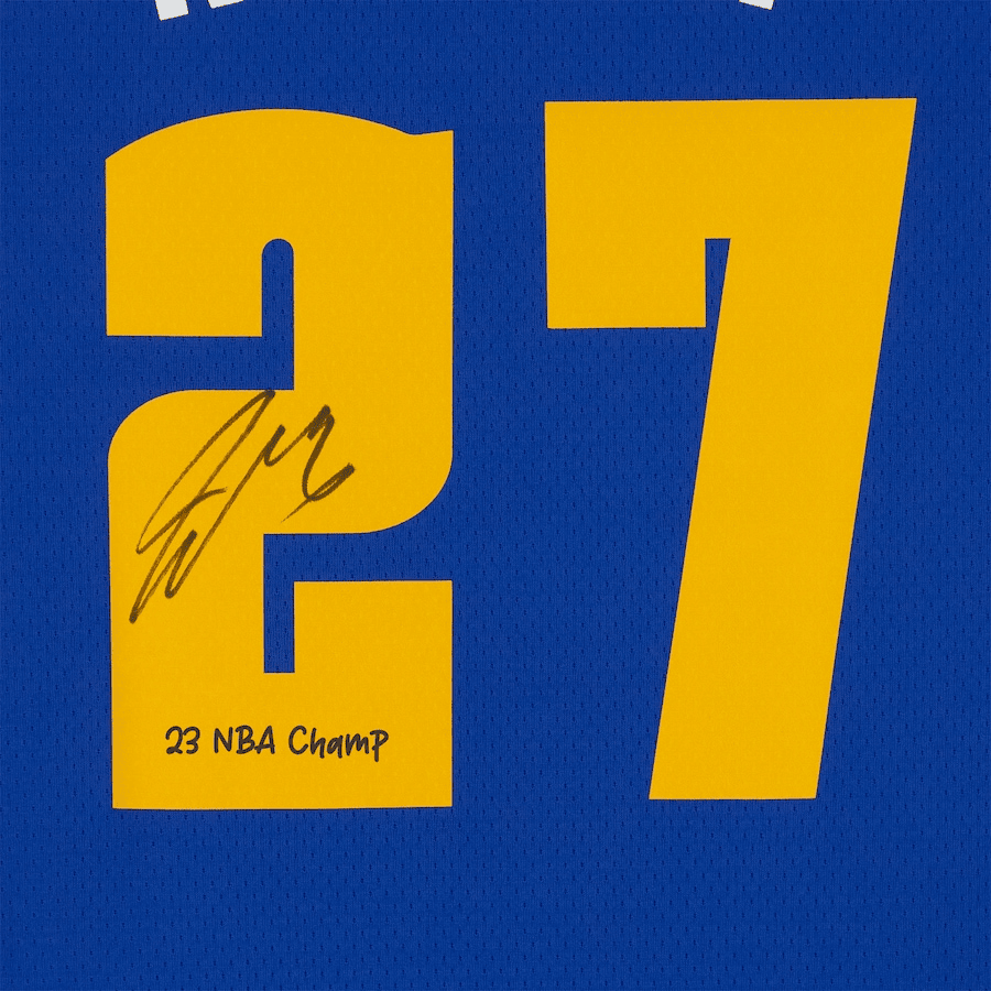 Jamal Murray 27 Denver Nuggets 2023 Finals Champions with & #8220;23 Champ& #8221; Blue NBA Jersey Men's