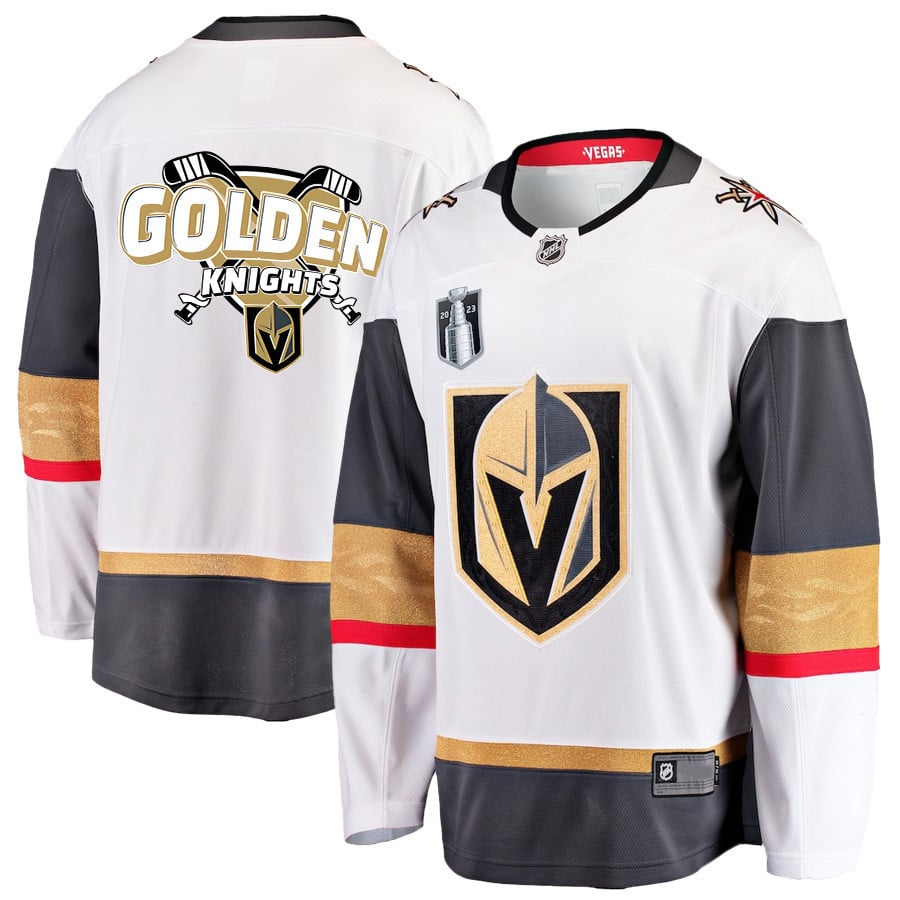 Vegas Golden Knights Champions of the Ice 2023 Stanley Cup White NHL Jersey Men's
