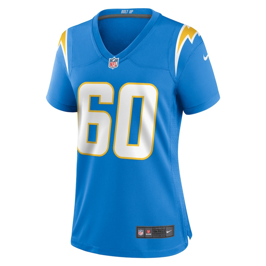 Bucky Williams 60 Los Angeles Chargers Game Powder Blue NFL Jersey Women's