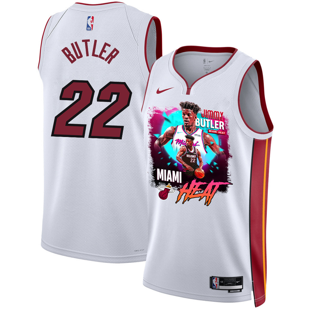 Jimmy Butler 22 Miami Heat's Gritty Leader 2023 Champions Swingman White NBA Jersey Men's