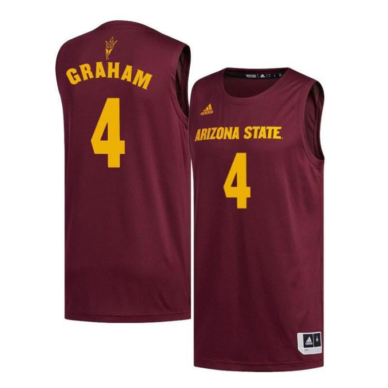 4 Torian Graham Maroon Arizona State Sun Devils NCAA Jersey Men's