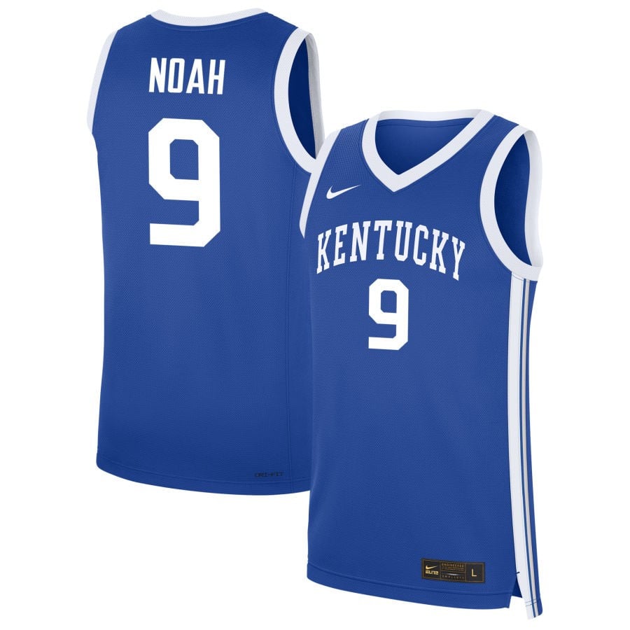 Trent Noah 9 Kentucky Wildcats NIL Royal NCAA Jersey Men's