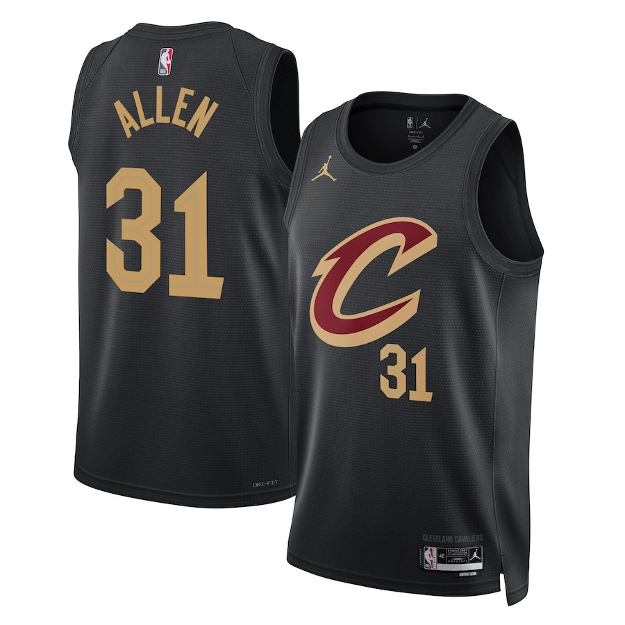 Jarrett Allen 31 Cleveland Cavaliers Unisex Swingman Statement Edition Black NBA Jersey Unisex