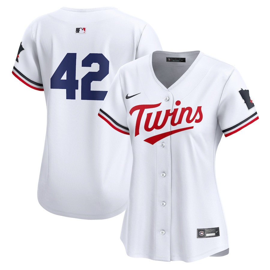 Minnesota Twins 2024 Jackie Robinson Day Home Limited White MLB Jersey Women's