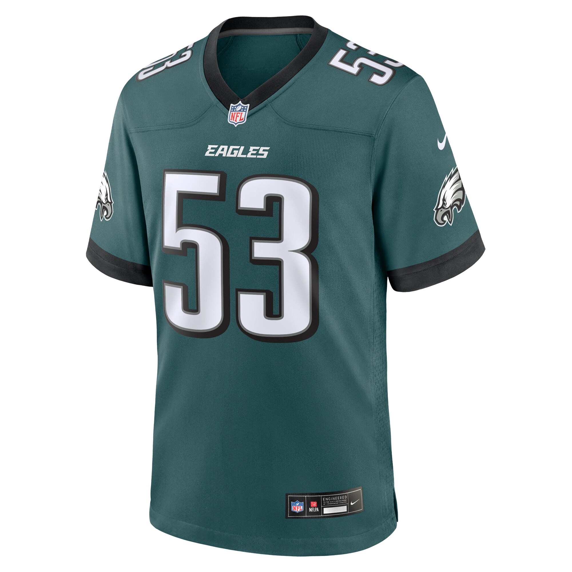Philadelphia Eagles Zack Baun Midnight Green Game NFL Jersey Men's