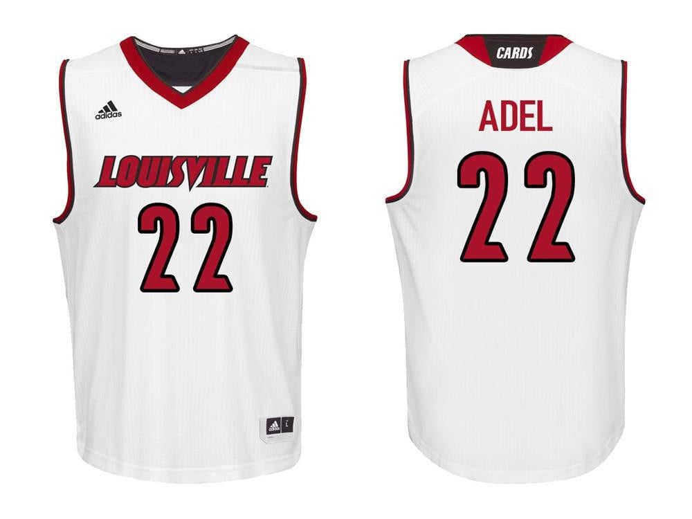 Deng Adel 2 White College Louisville Cardinals NCAA Jersey Men's