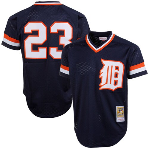 Detroit Tigers Kirk Gibson Mitchell Ness Navy 1984 Cooperstown Collection Mesh Batting Practice MLB Jersey Men's