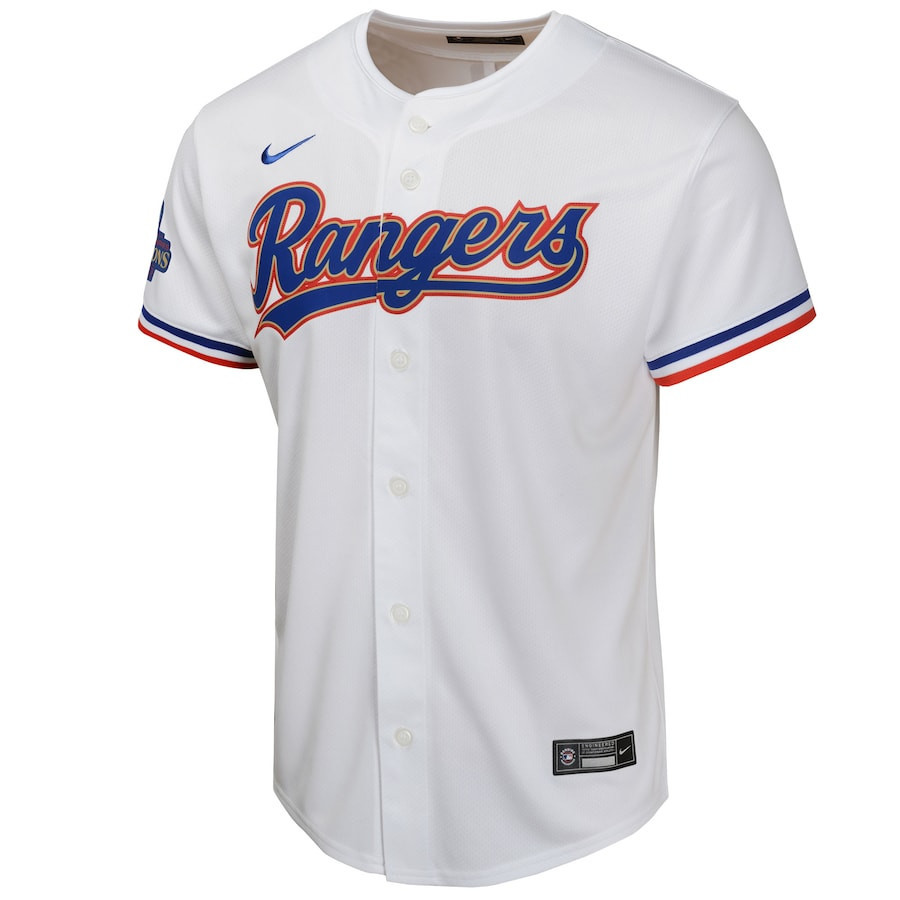 Adolis Garcia 53 Texas Rangers 2024 Gold Collection Limited White MLB Jersey Youth