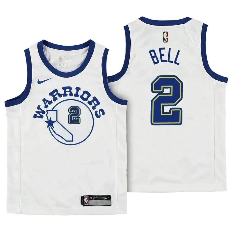 Golden State Warriors Jordan Bell 2 Hardwood Classi White NBA Jersey Youth
