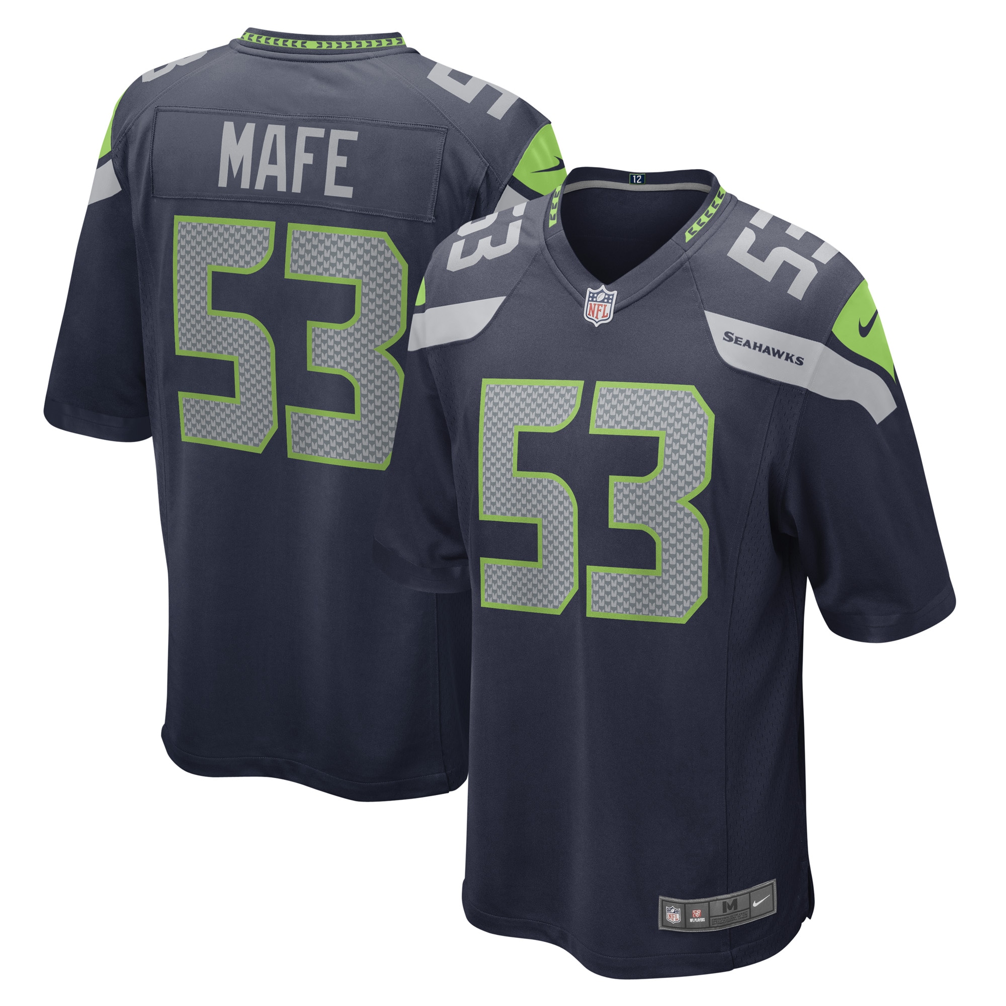 Seattle Seahawks Boye Mafe College Navy Game Player NFL Jersey Men's