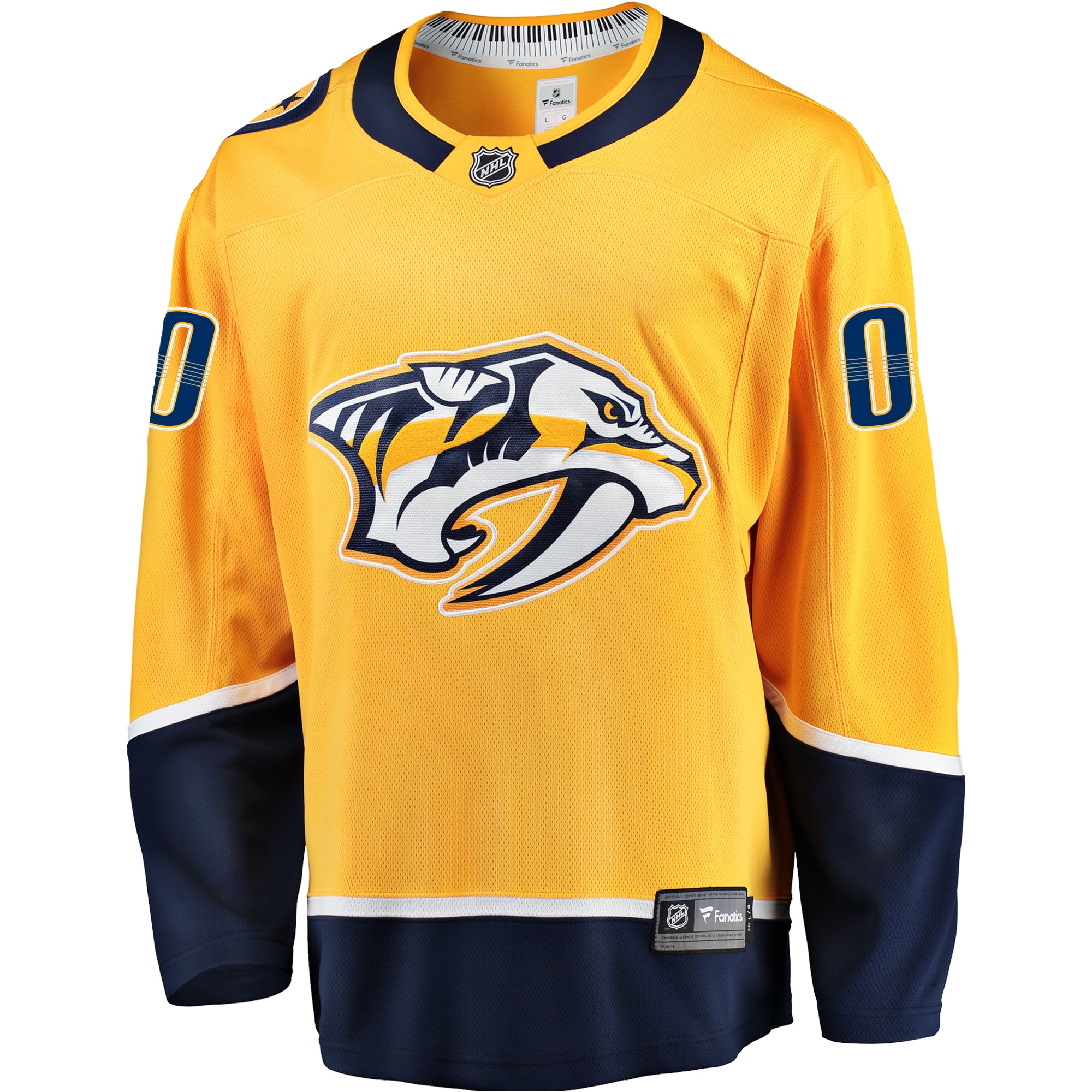 Nashville Predators Gold Home Breakaway Custom NHL Jersey Men's