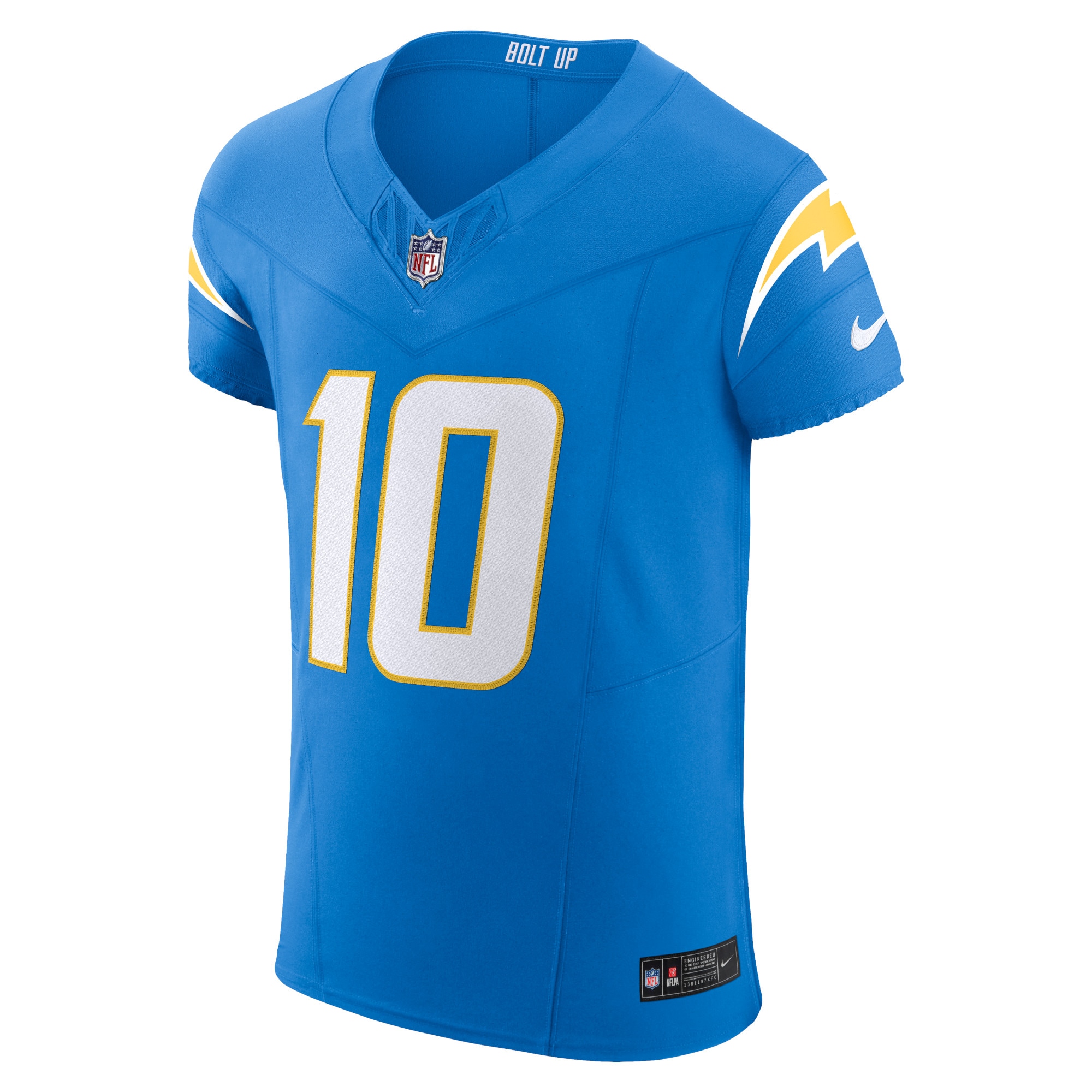Los Angeles Chargers Justin Herbert Powder Blue Vapor F.U.S.E. Elite NFL Jersey Men's
