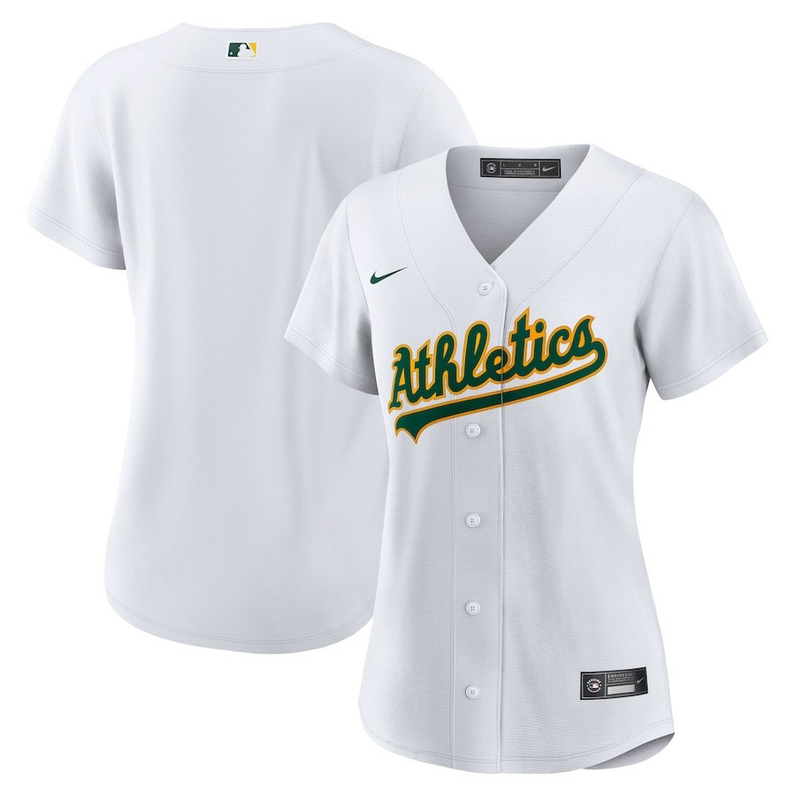 Oakland Athletics Home Blank White MLB Jersey Women's