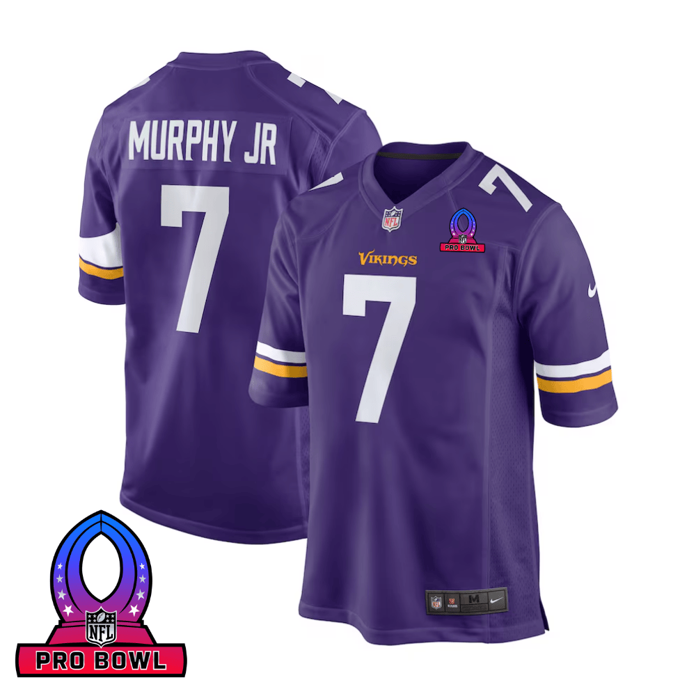Byron Murphy Jr. 7 Baltimore Ravens 2025 Pro Bowl Patch Game Purple NFL Jersey Men's