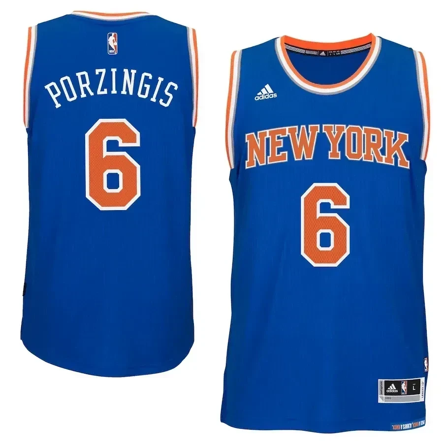 Kristaps Porzingis New York Knicks Swingman Royal NBA Jersey Men's