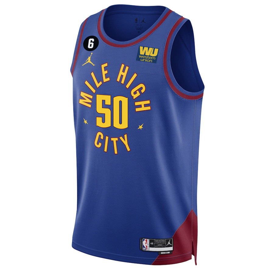 Aaron Gordon 50 Denver Nuggets Final Champions 2023 Swingma Blue NBA Jersey Youth