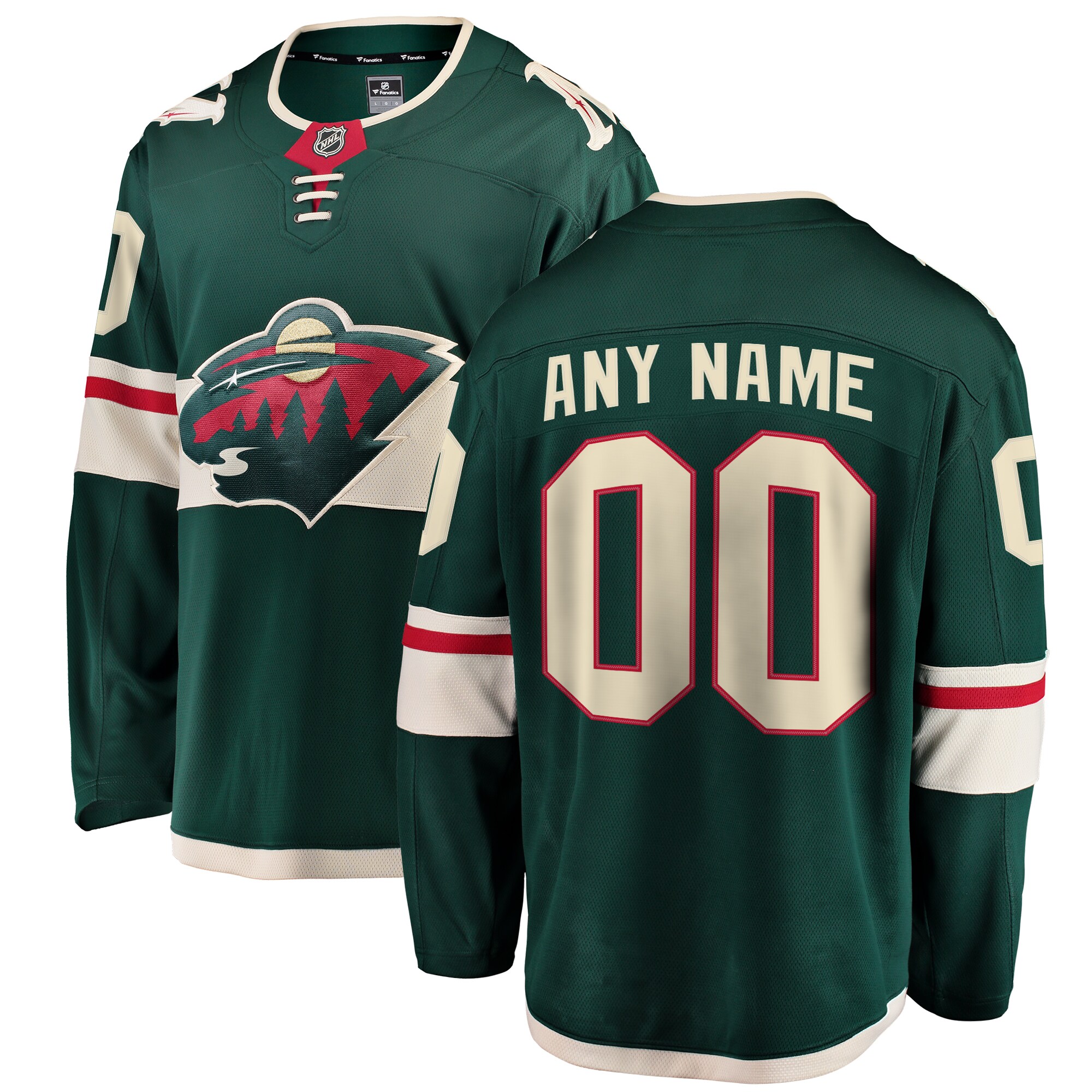 Minnesota Wild Green Home Breakaway Custom NHL Jersey Men's