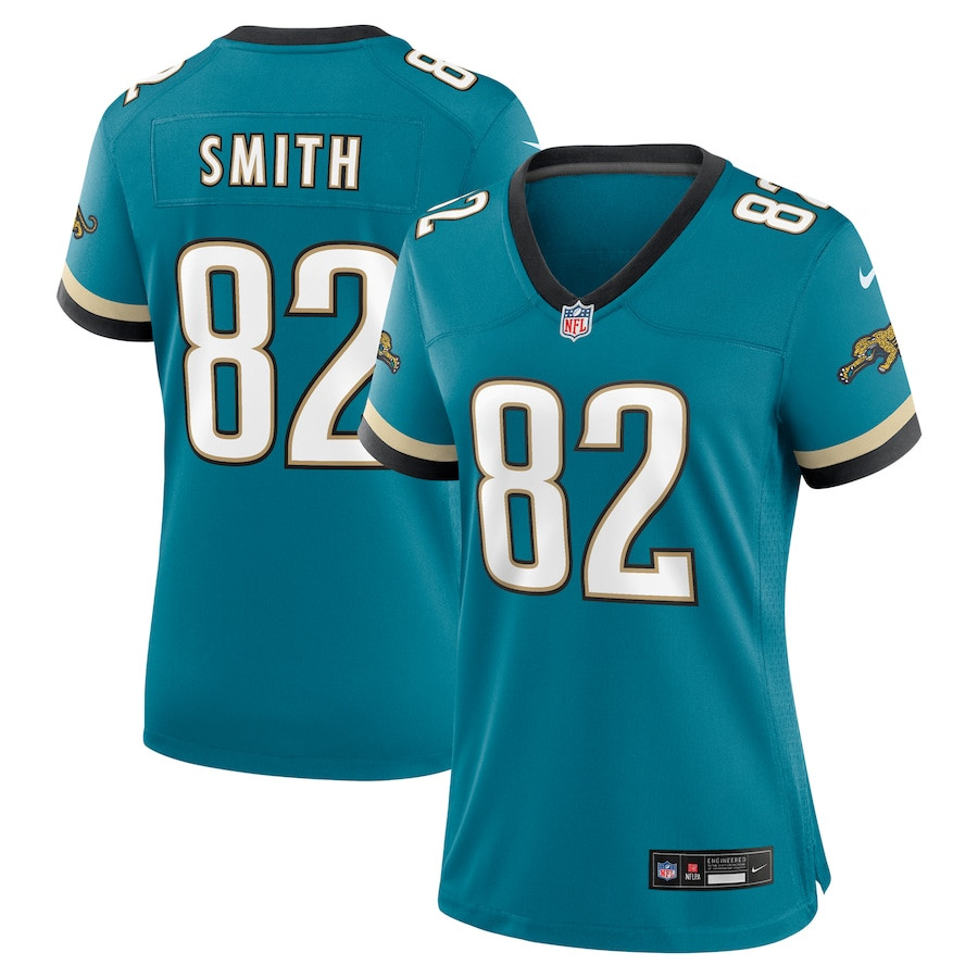 Jimmy Smith 82 Jacksonville Jaguars Prowler Throwback Retired Player Game Teal NFL Jersey Women's