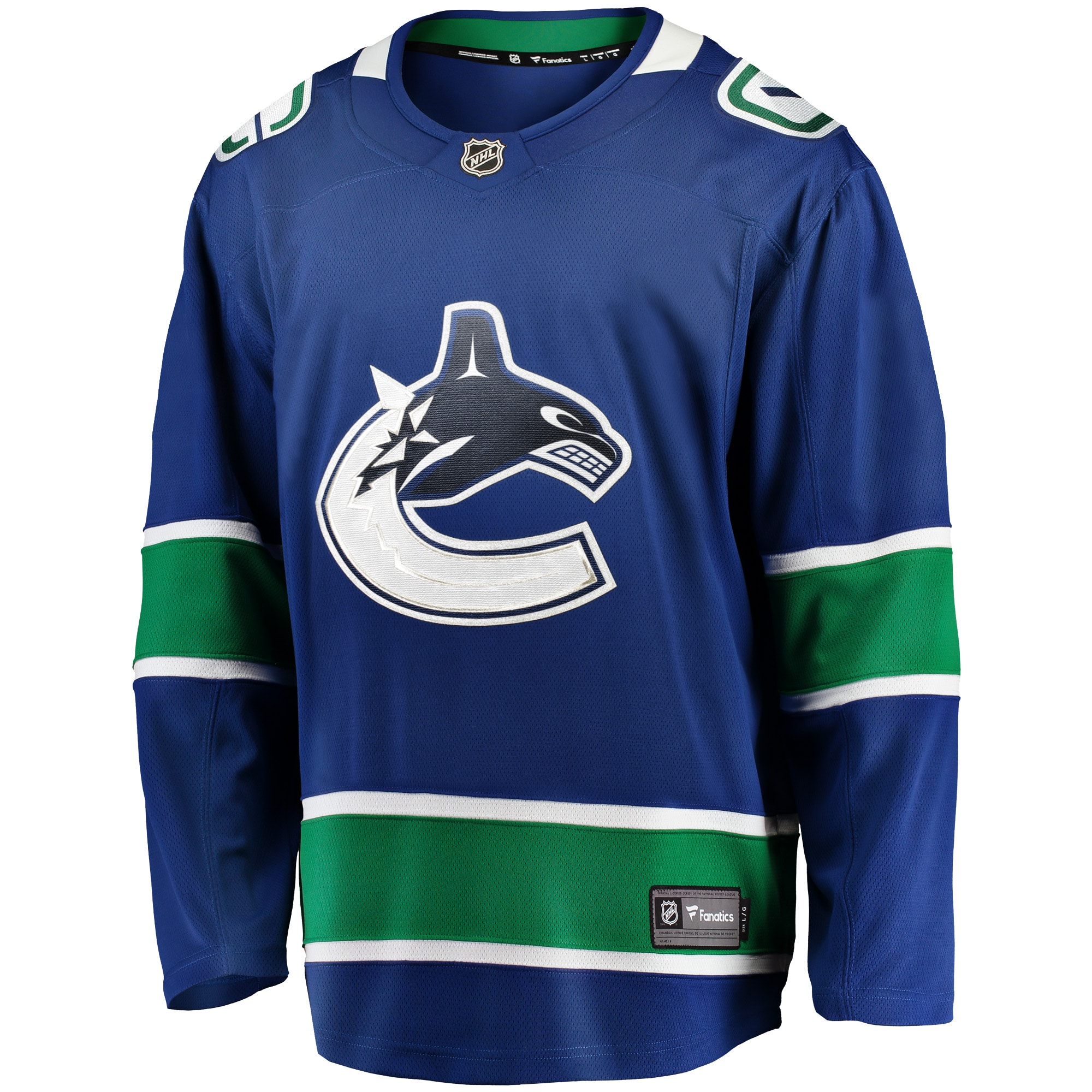 Vancouver Canucks Blue Home Team Breakaway NHL Jersey Men's