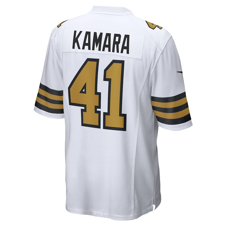 Alvin Kamara 41 New Orleans Saints Alternate Game White NFL Jersey Men's