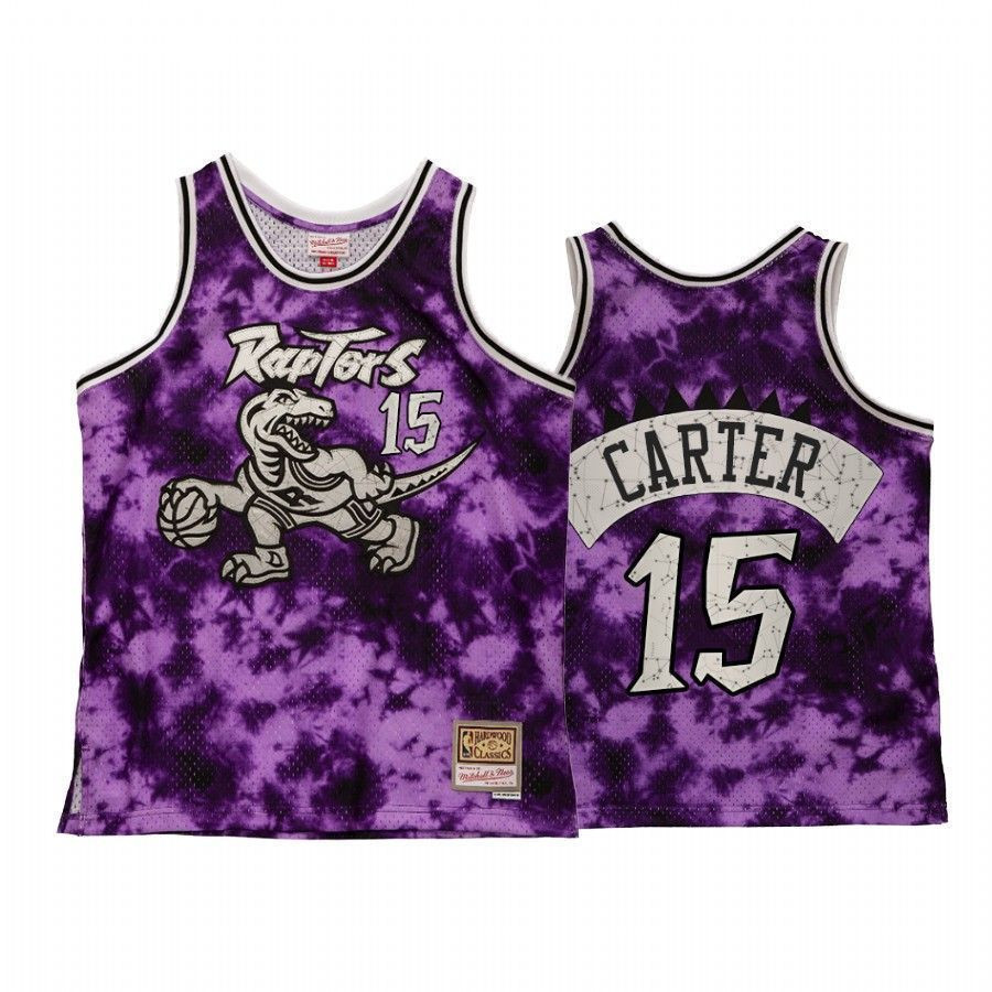 Toronto Raptors Vince Carter Galaxy Constellation Purple Throwback NBA Jersey Men's