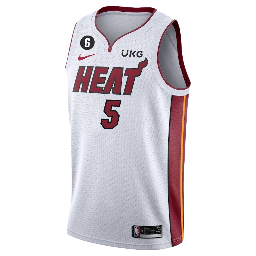 Nikola Jovic 5 Miami Heat Final Champions 2023 Swingman White NBA Jersey Men's