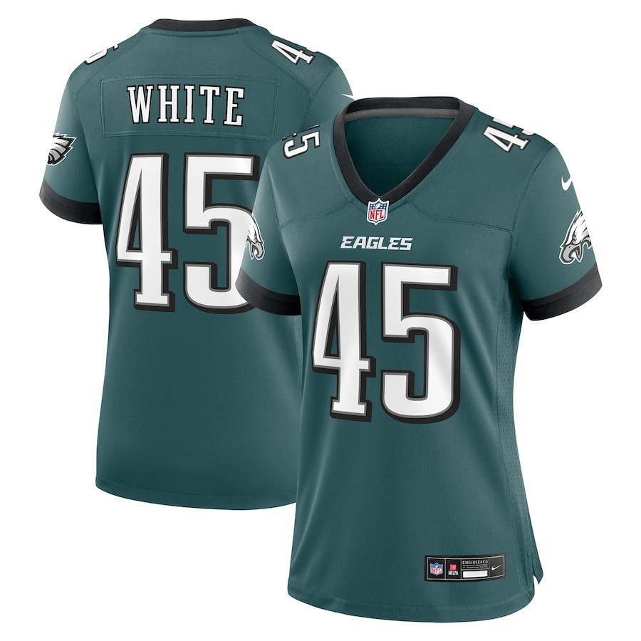 Devin White 45 Philadelphia Eagles Game Midnight Green NFL Jersey Women's