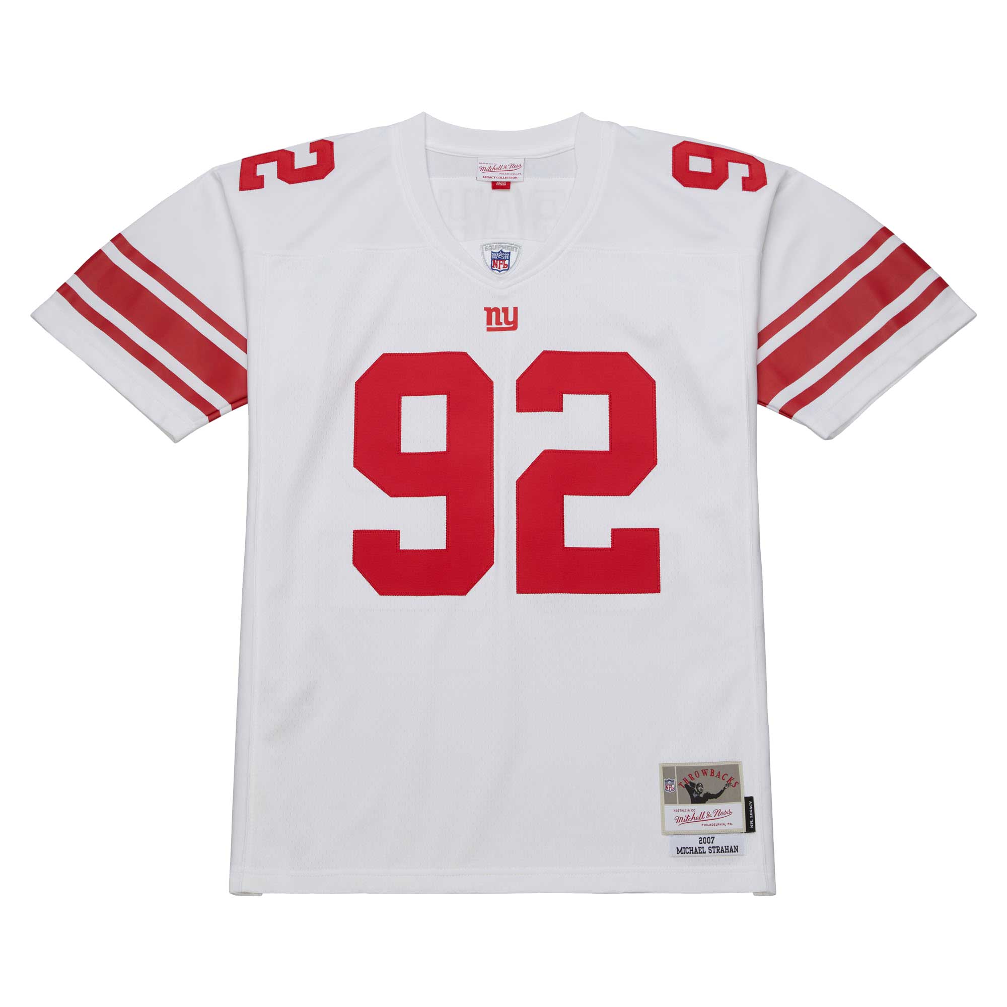 New York Giants Michael Strahan Mitchell Ness White Legacy NFL Jersey Men's